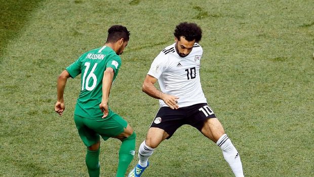 Mohamed Salah kembali gagal mempersembahkan kemenangan untuk Mesir di Piala Dunia 2018. (