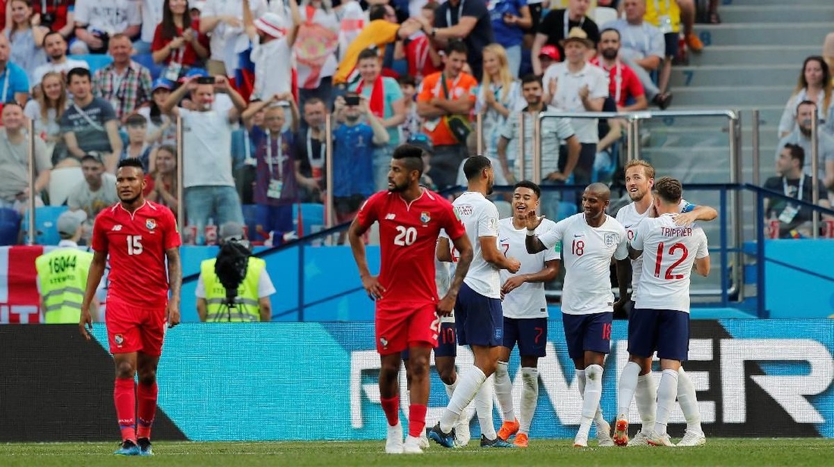 Panama kalah 1-6 dari Inggris di laga kedua Grup G Piala Dunia 2018 (Foto: Carlos Barria/Reuters)