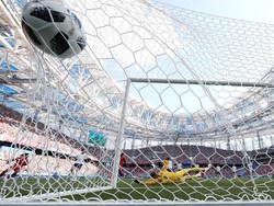 Panama berhasil membuat gol satu pada laga ini. Itu menjadi gol hiburan sekaligus yang perdana mereka buat di ajang Piala Dunia (REUTERS/Carlos Barria)