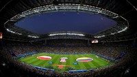 Polandia berhadapan dengan Kolombia pada pertandingan Grup H di Kazan Arena, Kazan, Senin (25/6/2018) dinihari WIB. Kedua tim sebelumnya sama-sama kalah di laga pertama. Foto: Jorge Silva/Reuters