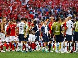 Dengan hasil imbang ini, Prancis lolos ke babak 16 besar Piala Dunia 2018 sebagai juara Grup C dengan tujuh poin dari tiga pertandingan. Denmark menyusul di tempat kedua dengan lima poin. Reuters/Kai Pfaffenbach.