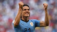 Edinson Cavani (Uruguay). Total 3 gol (kaki kiri, kaki kanan, sundulan) sudah dicetak Cavani dari 343 menit penampilannya di Piala Dunia 2018. (Foto: Michael Dalder/Reuters)
