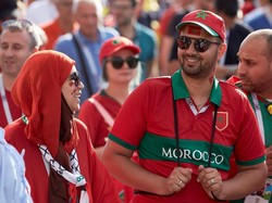 Gaya para suporter Maroko. Oleg Nikishin/Getty Images.