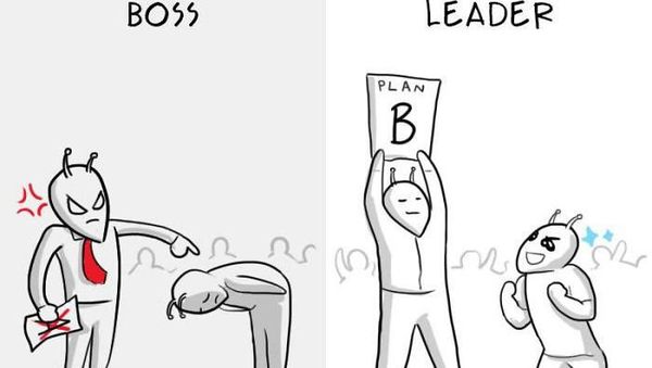 8 Ilustrasi Ini Gambarkan Perbedaan Bos dengan Seorang Pemimpin