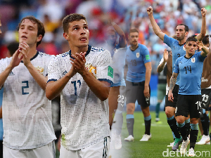 Hasil Pertandingan Piala Dunia 2018: Uruguay vs Rusia Skor 3-0