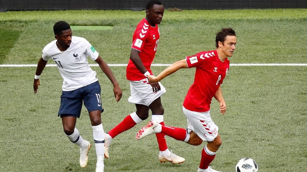 Pertandingan Denmark vs Prancis di laga terakhir Grup C Piala Dunia 2018 berakhir 0-0 (Foto: Reuters)