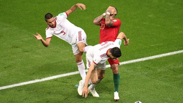 Iran memberikan perlawanan sengit untuk Portugal di sepanjang laga.