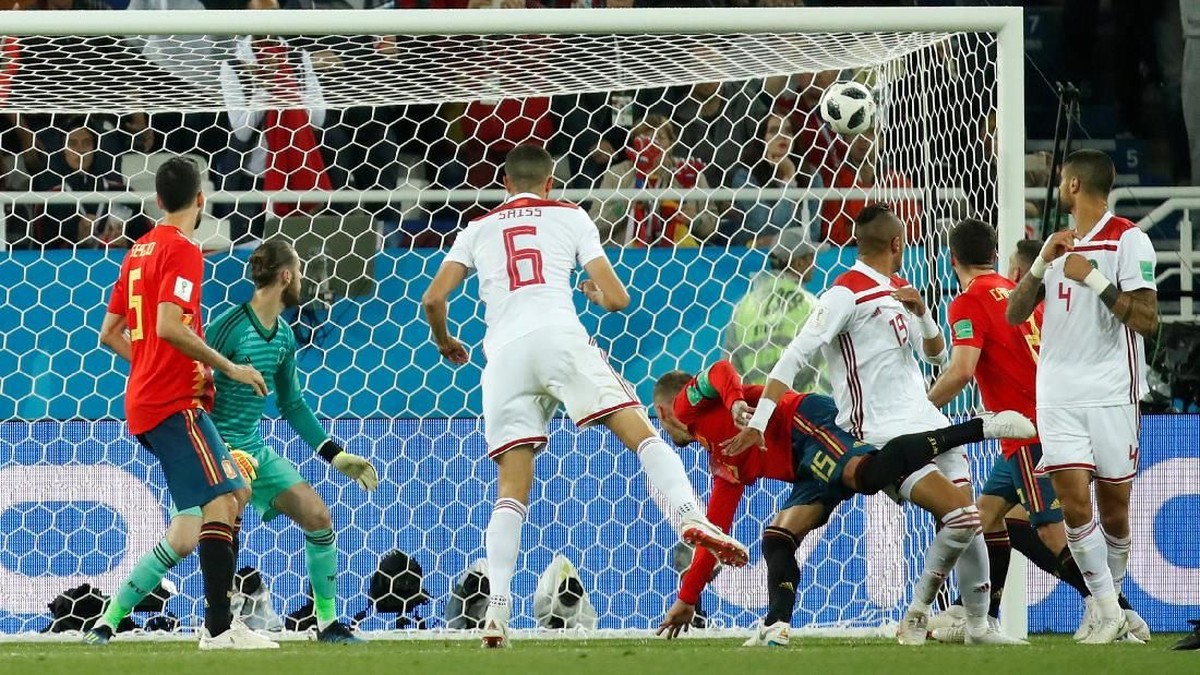 Hasil Pertandingan Piala Dunia 2018: Spanyol vs Maroko 2-2. (Foto: Christian Hartmann/Reuters)