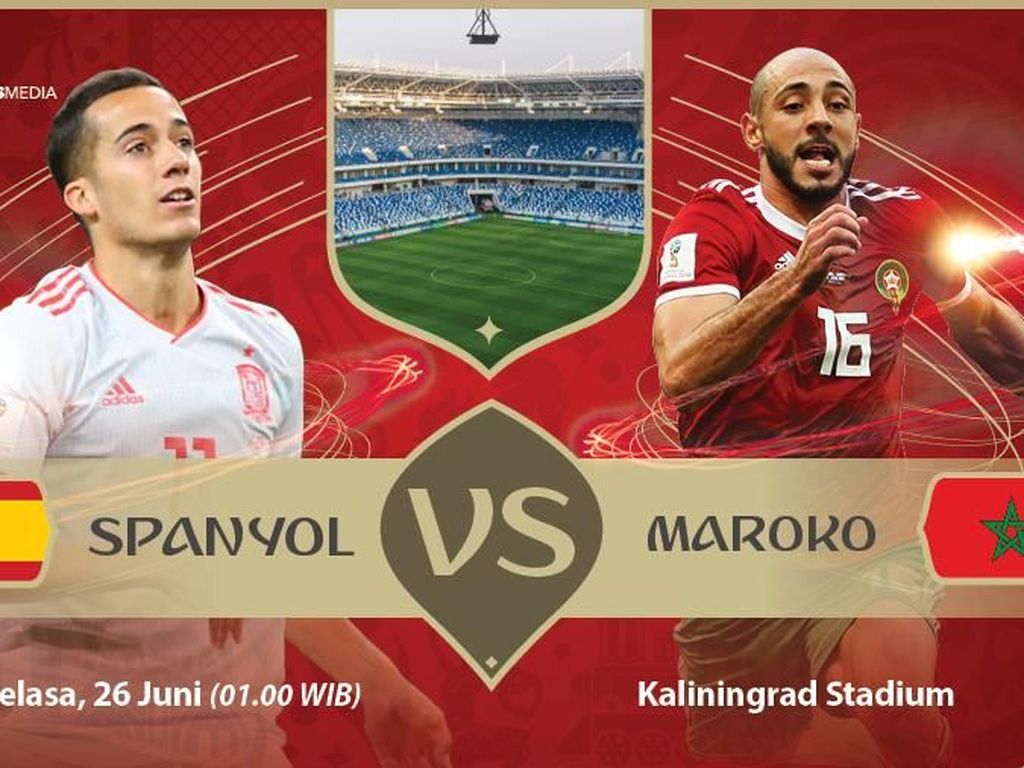 Live Report Piala Dunia 2018: Spanyol vs Maroko Live Report Piala Dunia 2018: Spanyol vs Maroko