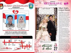 Nikah di Hari Coblosan, Pasangan Ini Desain Undangan Mirip Surat Suara