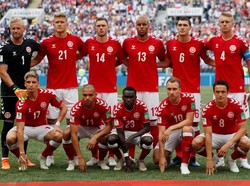 Denmark menurunkan pemain seperti Kasper Schmeichel, Simon Kjaer, Andreas Christensen, Zanka, Henrik Dalsgaard, Thomas Delaney, Christian Eriksen, Jens Stryger Larsen, Martin Braithwaite, Andreas Cornelius, dan Pione Sisto. Reuters/Maxim Shemetov. (Reuters)