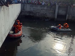 Cari Buaya, Petugas Sisir Kali Grogol hingga Pukul 18.00 WIB