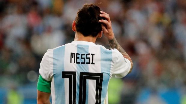 Lionel Messi belum pernah mencetak gol di fase gugur Piala Dunia 2018. (