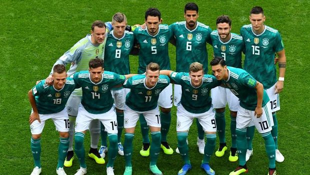 Susunan pemain Jerman untuk melawan Korea Selatan.