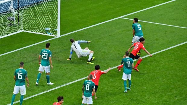 Timnas Jerman bertekuk lutut di hadapan Korea Selatan.