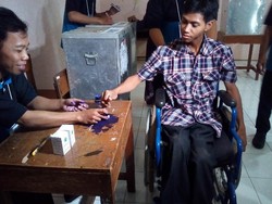 Arif, Difabel di Kudus yang Antusias Gunakan Hak Pilihnya