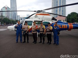 Naik Helikopter, Wakapolda Metro Pantau Pilkada Bekasi