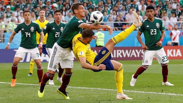 Swedia vs Meksiko masih imbang.