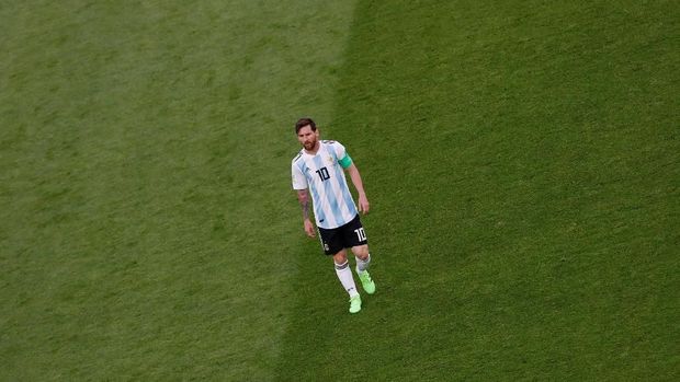Lionel Messi menanggung beban berat di Piala Dunia 2018.