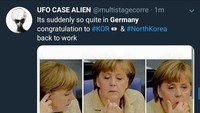 PM Jerman Angela Merkel pasti bete lihat negaranya kandas begitu saja di fase grup Piala Dunia 2018. Terlebih kalahnya dari Korea Selatan. (Foto: Twitter @multistagecorre)