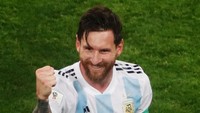 Itu menjadi gol pertama Messi di Piala Dunia 2018 setelah di laga pertama gagal mengonversi penalti ketika Argentina berimbang 1-1 lawan Islandia. Reuters/Lee Smith.