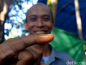 Unik, Pemilih di TPS ini Ganti Tinta dengan Kunyit Unik, Pemilih di TPS ini Ganti Tinta dengan Kunyit