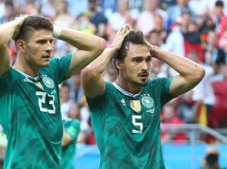 Bermain di Kazan Arena pada matchday terakhir Grup F Piala Dunia 2018, Rabu (27/6/2018) malam WIB, Jerman justru kalah 0-2 saat berhadapan dengan Korea Selatan.  REUTERS/Michael Dalder.