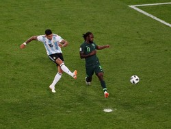 Pada prosesnya Argentina memastikan kemenangan lewat gol Marcos Rojo di menit ke-86. Argentina menang 2-1. REUTERS/Lee Smith.