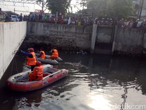Petugas Dapat Kabar Ada 3 Buaya di Sekitaran Kali Grogol