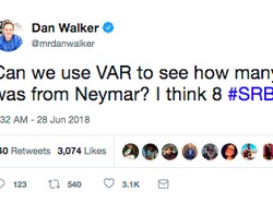 Netizen ini penasaran berapa kira-kira jumlah Neymar bergulingan. Pakai VAR bisa nggak ya? (Foto: Internet)