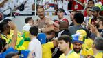 Heboh Pertandingan Brasil vs Serbia, Suporter Ricuh di Bangku Penonton