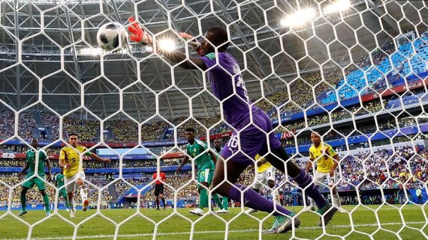 Gol Yerry Mina di babak kedua memupuskan harapan Senegal dan suporter sepak bola Afrika.