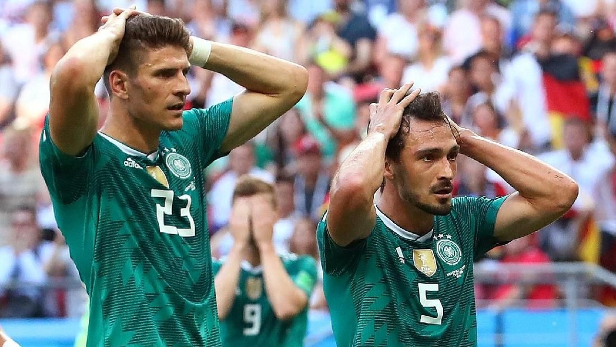 Jerman tersingkir dari Piala Dunia 2018 setelah kalah dari Korea Selatan (Foto: Michael Dalder/Reuters)