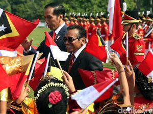 Jokowi Sambut Hangat Presiden Timor Leste