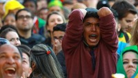 Usai menundukkan Serbia, Brasil dipastikan lolos melaju ke babak 16 besar Piala Dunia 2018 bersama Swiss dan menjadi juara di Grup E. Diego Vara/Reuters.