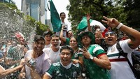 Korea Selatan mampu mengalahkan Jerman 2-0. Hasil ini membuat Meksiko tetap lolos ke 16 Besar meski kalah dari Swedia. REUTERS/Gustavo Graf.