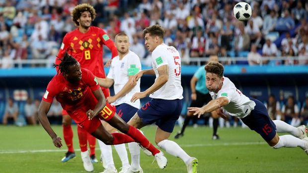 Lini bertahan Inggris lebih sering digempur Belgia.