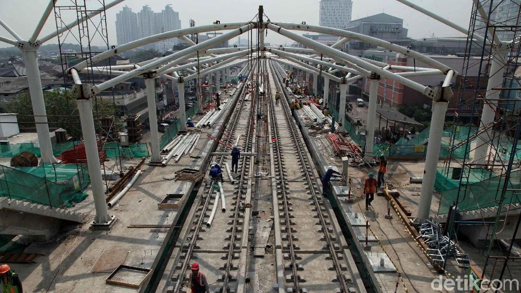Penampakan Terkini Stasiun LRT Mal Kelapa Gading Penampakan Terkini Stasiun LRT Mal Kelapa Gading