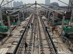 Penampakan Terkini Stasiun LRT Mal Kelapa Gading