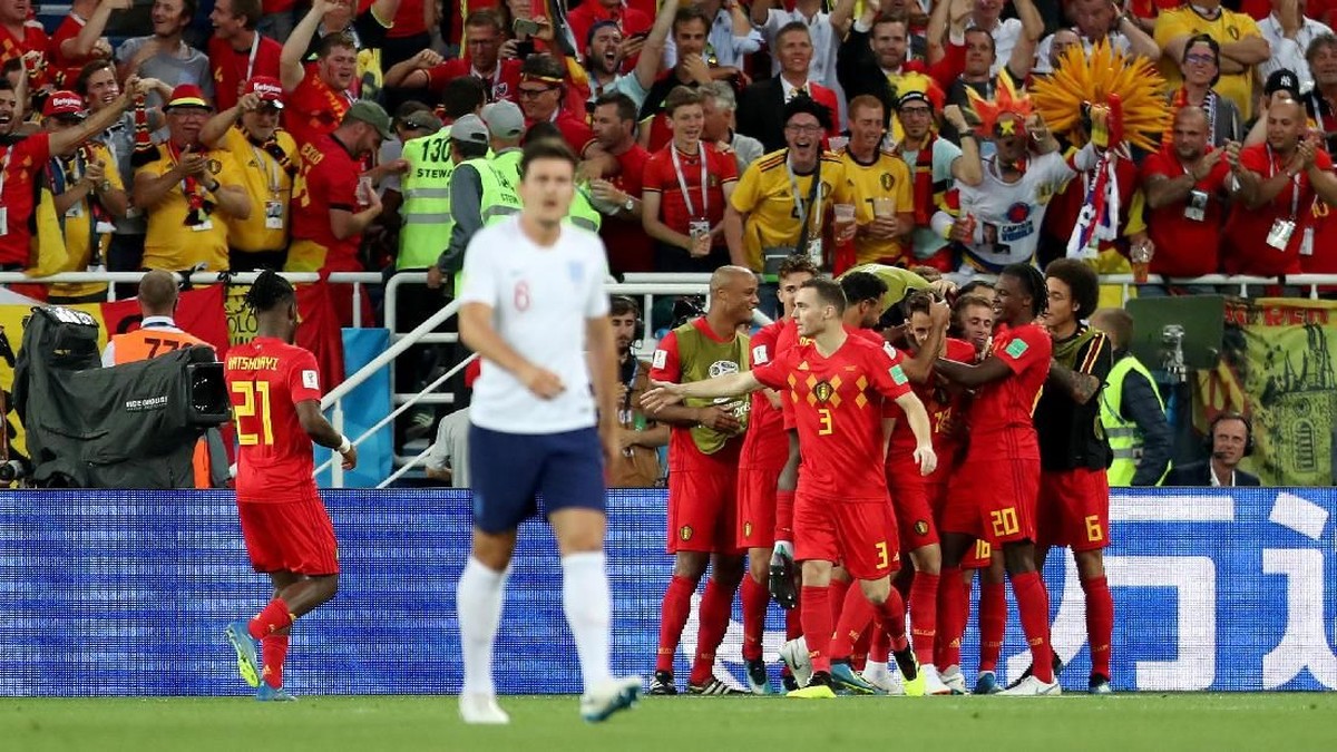 Belgia menang 1-0 atas Inggris untuk memuncaki klasemen Grup G Piala Dunia 2018Foto: Marko Djurica/Reuters