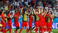 Belgia pun keluar sebagai juara Grup G. REUTERS/Fabrizio Bensch.