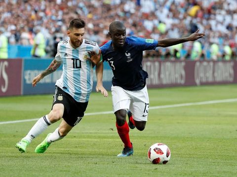 N'Golo Kante mematikan Lionel Messi saat Prancis bertemu Argentina di babak 16 besar Piala Dunia 2018