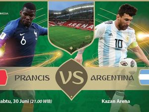 Live Report Piala Dunia 2018: Prancis vs Argentina