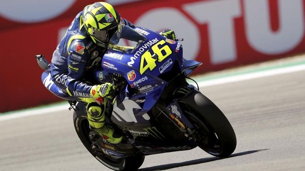 Valentino Rossi siap beradu kecepatan dengan para pesaing di hadapan fan yang datang ke Sirkuit Misano Marco Simoncelli.