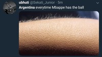 Kecepatan Mbappe memang jadi ancaman besar Argentina di pertandingan ini. Selain itu keberadaan Antoine Griezmann sebagai pemain lain di lini depan Prancis membuat pertahanan Argentina mesti memecah konsentrasi. (Foto: Istimewa)