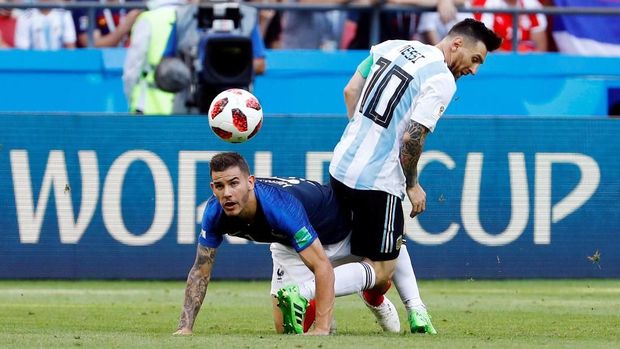 Lionel Messi tidak berkutik menjadi penyerang tengah saat melawan Prancis.