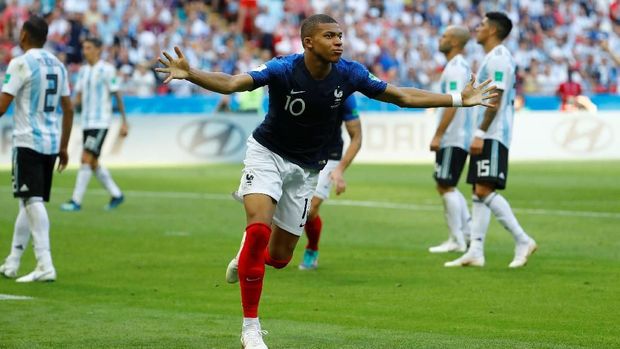 Kylian Mbappe jadi bintang kemenangan Prancis atas Argentina.