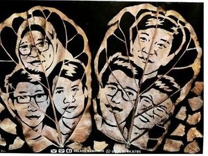 Bikin Lukisan dari Daun, Pria Ini Raup Omzet Belasan Juta Sebulan