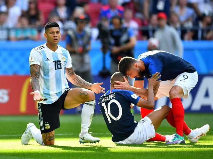 Salah satu laga babak 16 besar Piala Dunia 2016 antara Prancis vs Argentina. (Foto: Reuters) Salah satu laga babak 16 besar Piala Dunia 2016 antara Prancis vs Argentina. (Foto: Reuters)