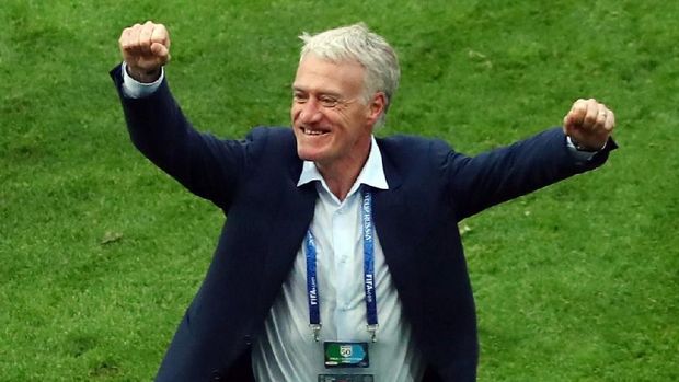 Pelatih timnas Prancis Didier Deschamps usai emngalahkan Argentina di babak 16 besar.